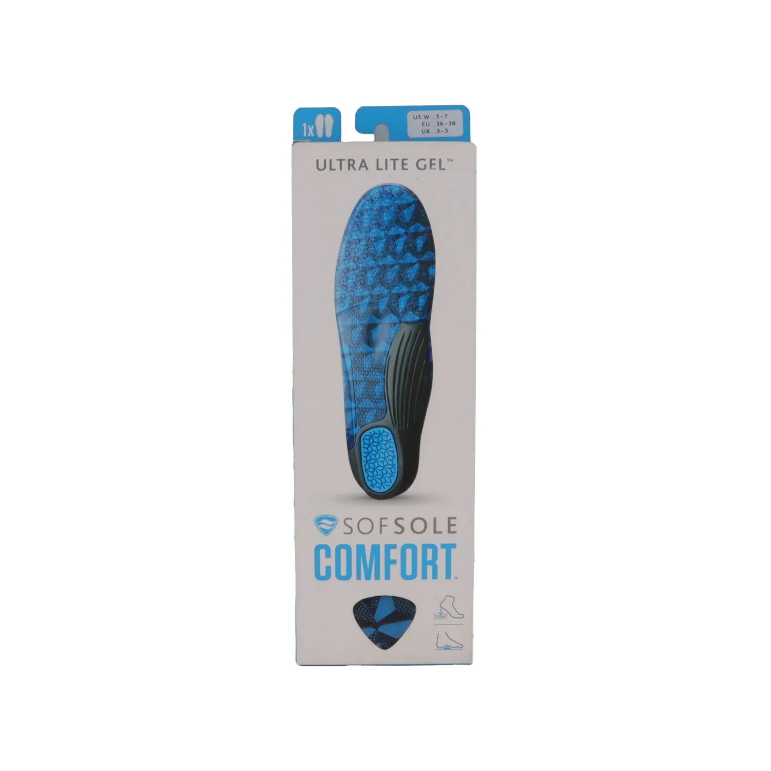 Ultra Lite Gel Comfort Insoles 36-38