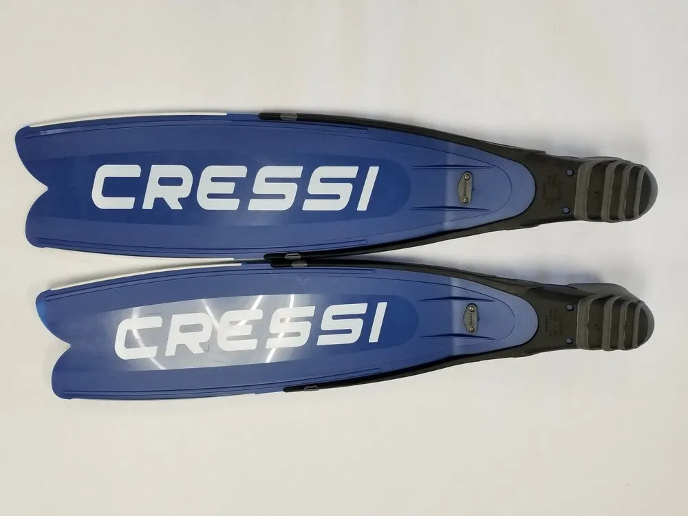 Used Cressi Gara Modular Impulse Fins for Freediving - Blue Metal, Size: 40/41