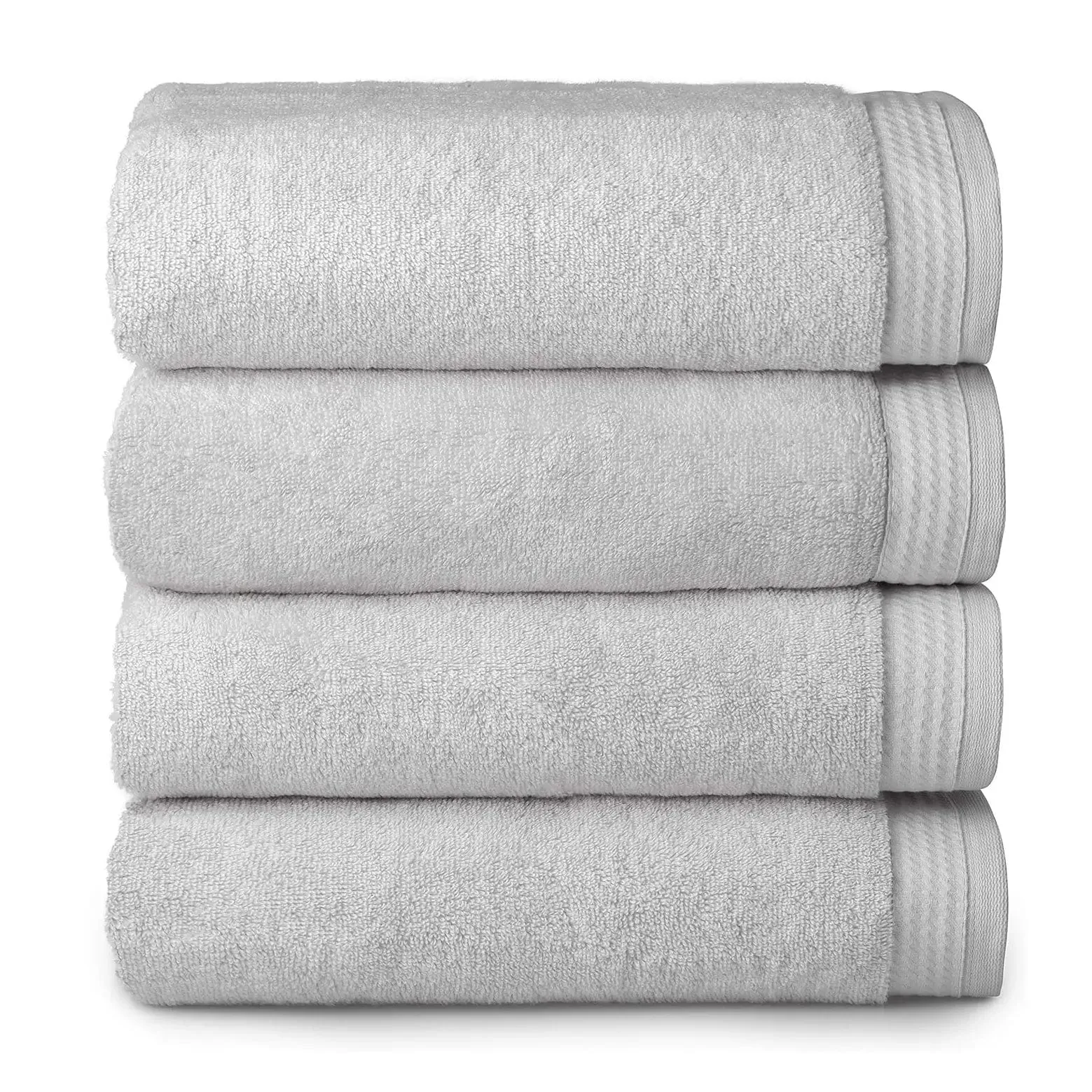 Welhome Luxury 4 Bath Towels Set Soft Durable Thick Weight 575gsm