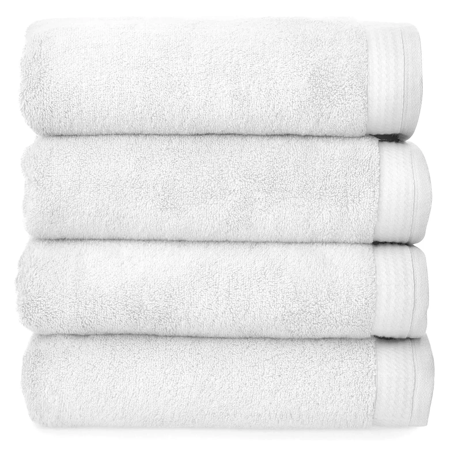 Welhome Luxury 4 Bath Towels Set Soft Durable Thick Weight 575gsm