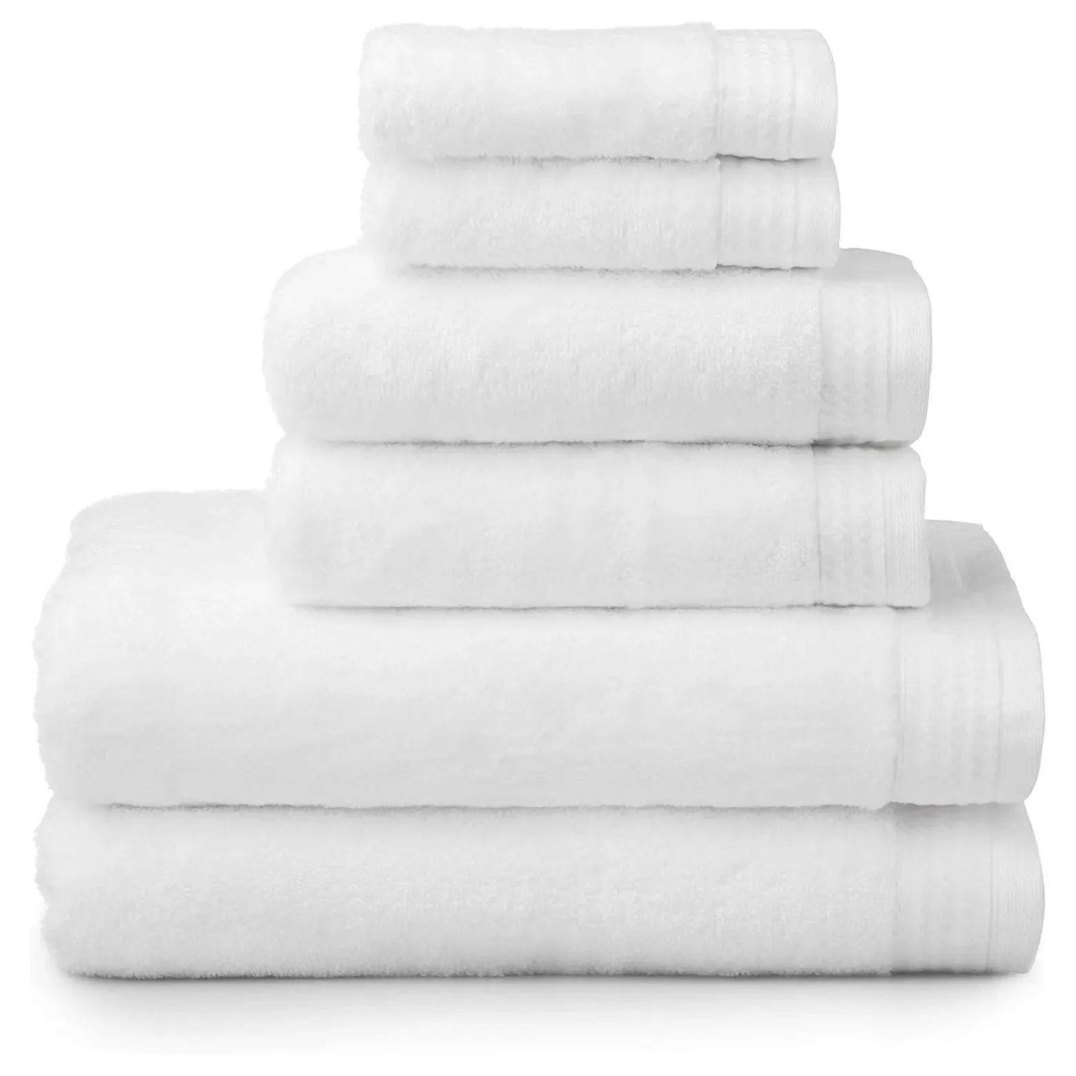 Welhome Luxury Towel Set 2 Bath 2 Hand 2 Face Thick Weight 575gsm