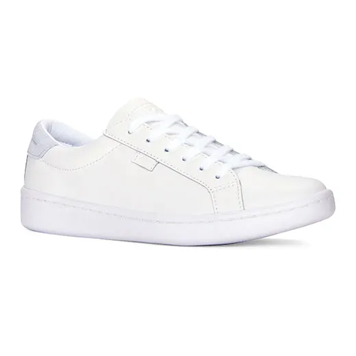 Women's Ace Leather Sneaker White/Light Blue(WH67879)