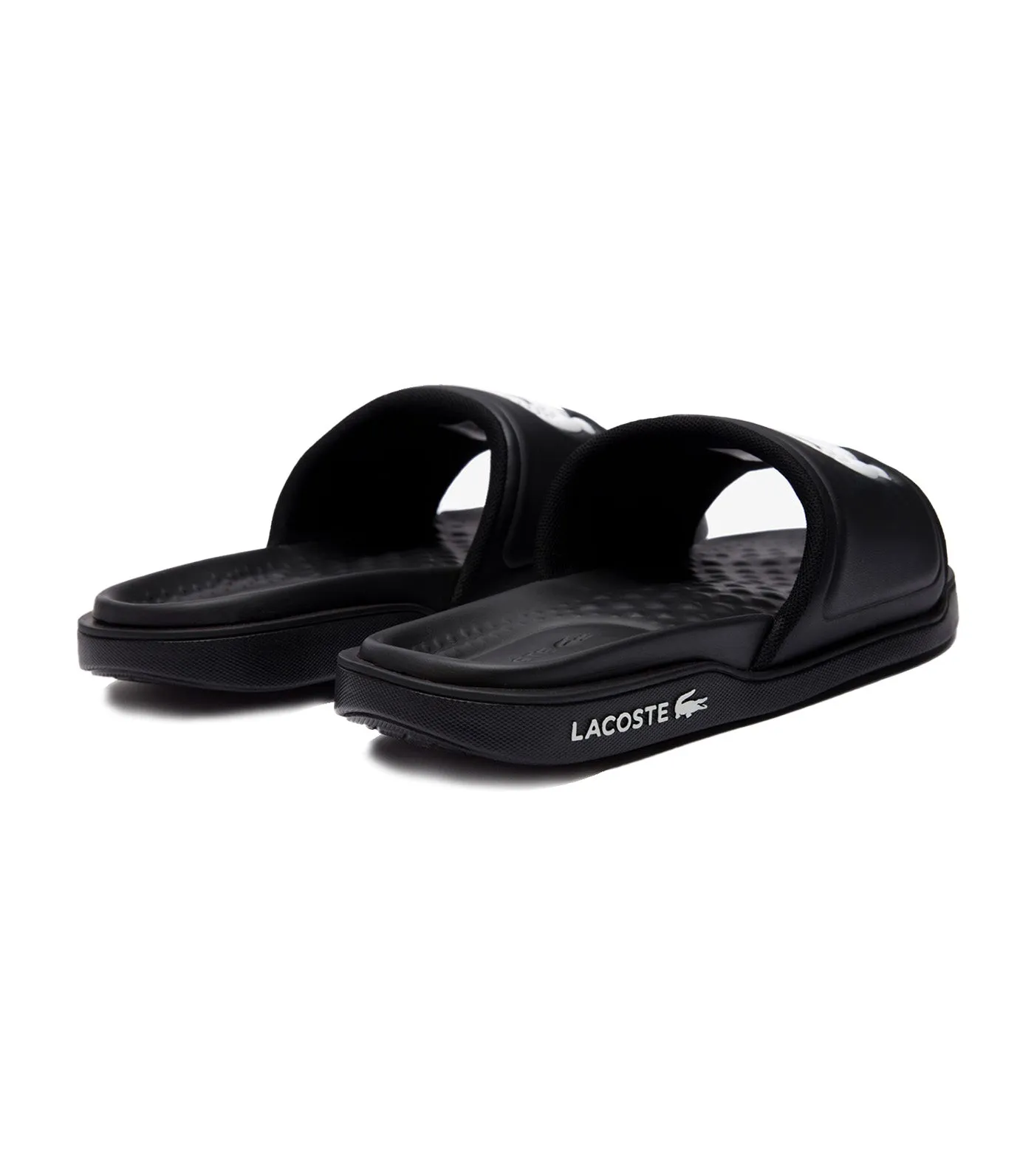 Women's Croco Dualiste Synthetic Logo Strap Slides Black/Green