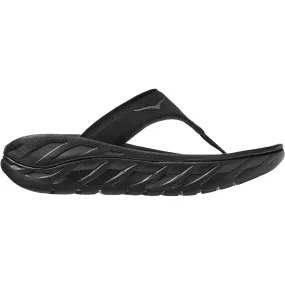 Women's Hoka Ora Recovery Flip Black/Dark Gull Grey Fabric