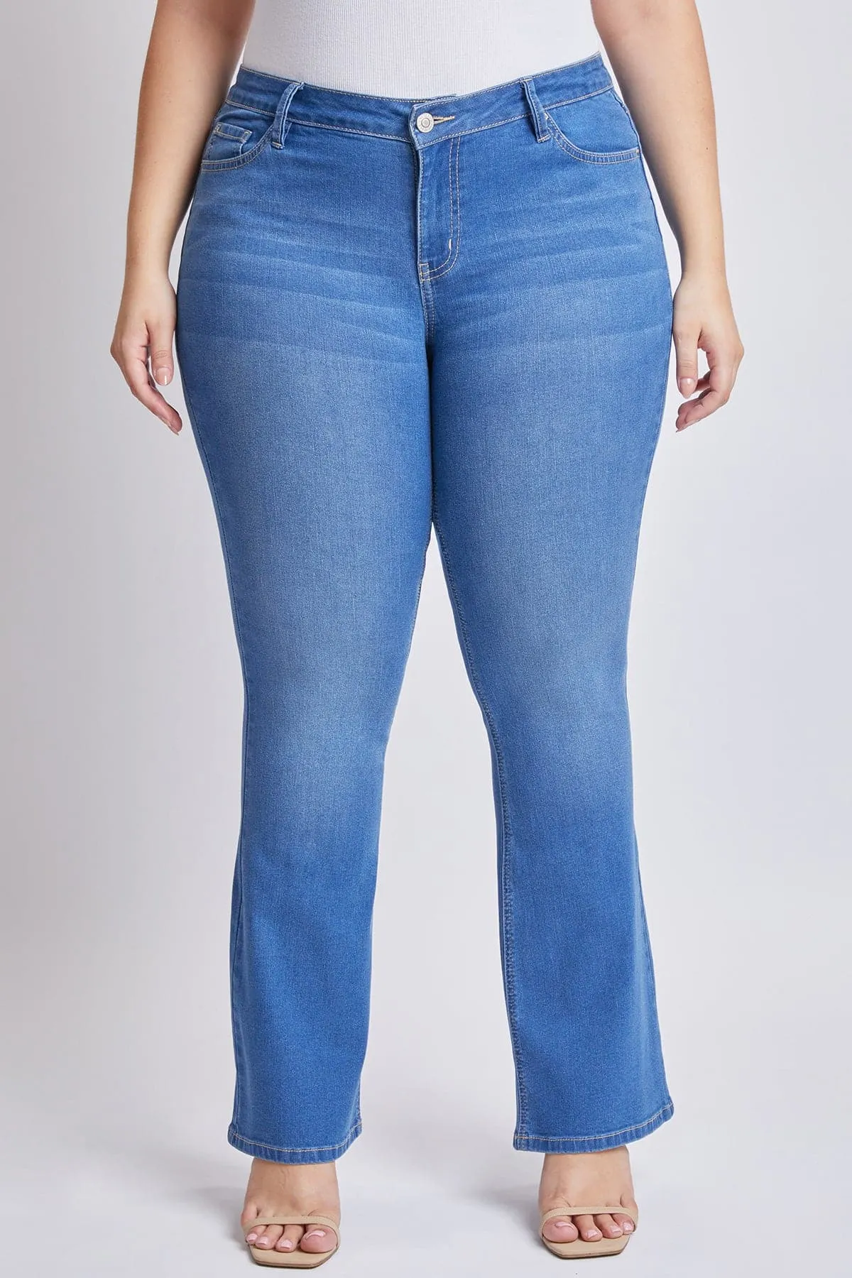 Women's Plus Size Sustainable Mid Rise Boot Cut Jeans