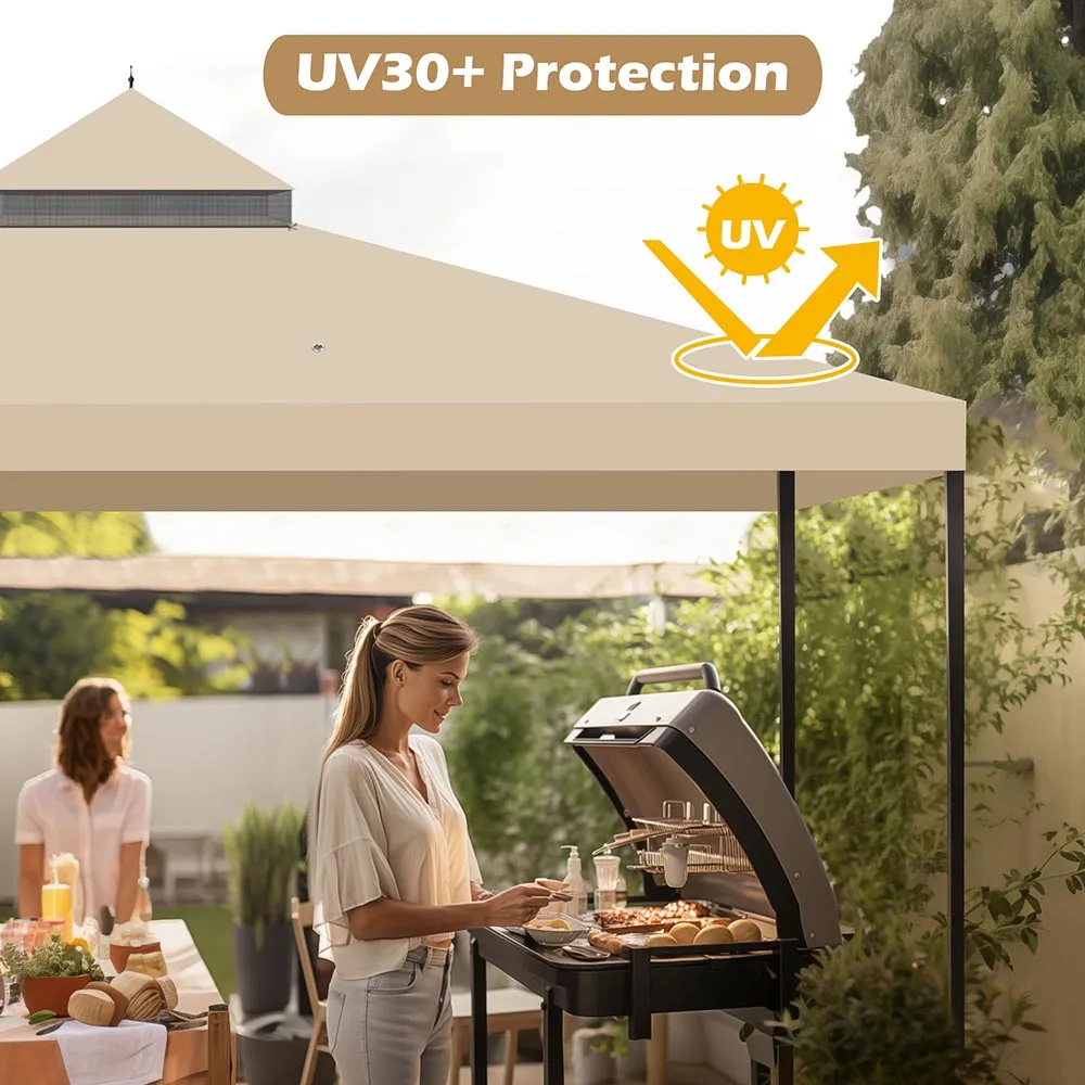 Yescom 10x12ft Gazebo Replacement Canopy 2-Tier