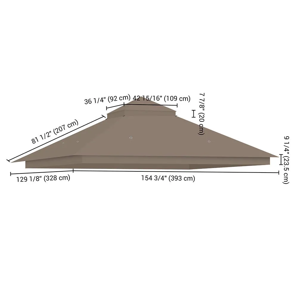 Yescom 2-tier Gazebo Replacement for 12x10 Frame